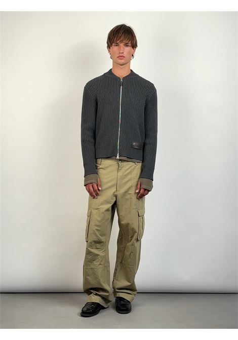 giacca cardigan ash knit bomber uomo grigio CARRER | ASH KNIT BOMBERGREY